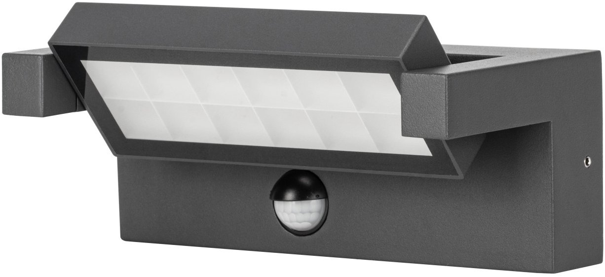 Eurakles LUISA vonkajšia LED, IP65 20 W 1500 lm 4000 K, antracit, výklopná, so senzorom pohybu