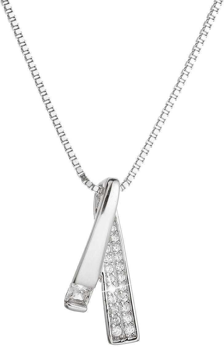 EVOLUTION GROUP 12054.1 crystal zircon AG náhrdelník (AG 925/1000; 2,5g)