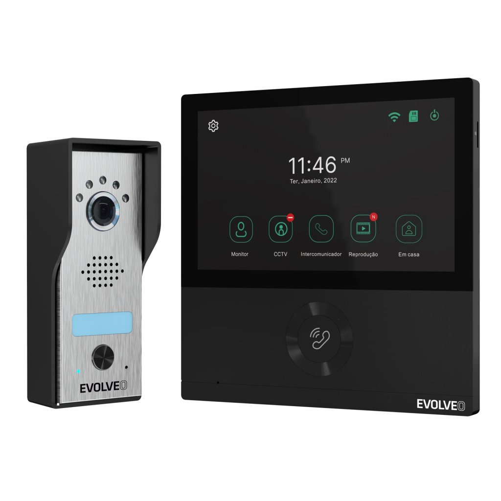 EVOLVEO DoorPhone AHD7, čierny monitor