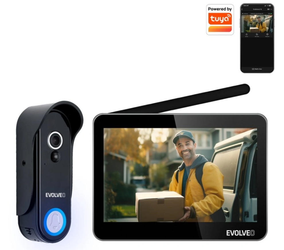 EVOLVEO DoorPhone W7, čierny monitor