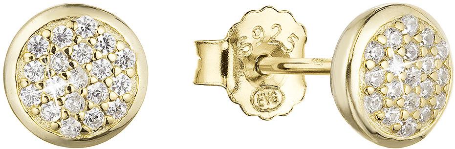 EVOLUTION GROUP 11430.1 crystal zircon ag AU plating náušnice (AG 925 / 1000; 2 g)