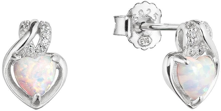 EVOLUTION GROUP 11469.1 white synt. opal ag náušnice (AG 925 / 1000; 1 g)