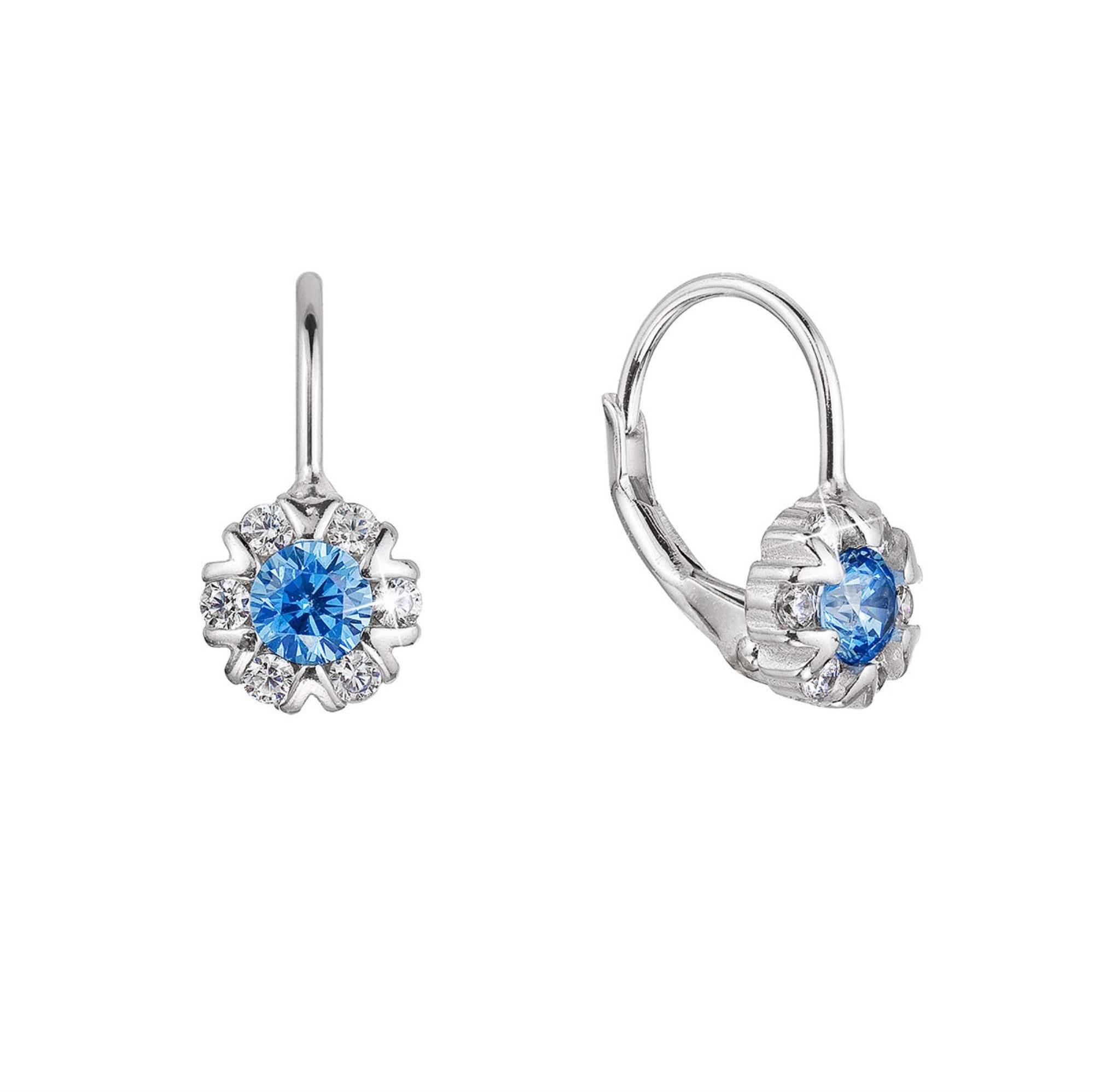 EVOLUTION GROUP 11474.3 aqua zircon ag náušnice (AG 925/1000; 1 g)
