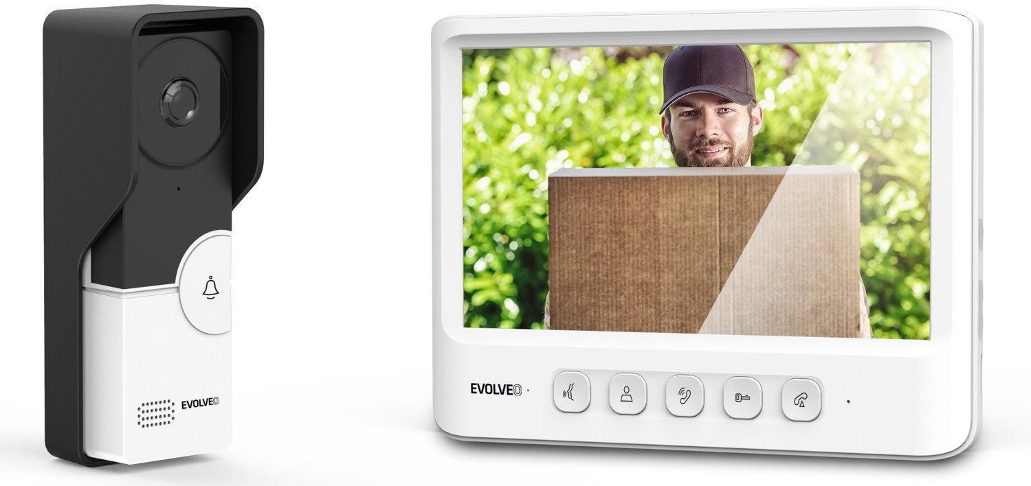 EVOLVEO DoorPhone IK06 set video dverného telefónu s pamäťou a farebným displejom