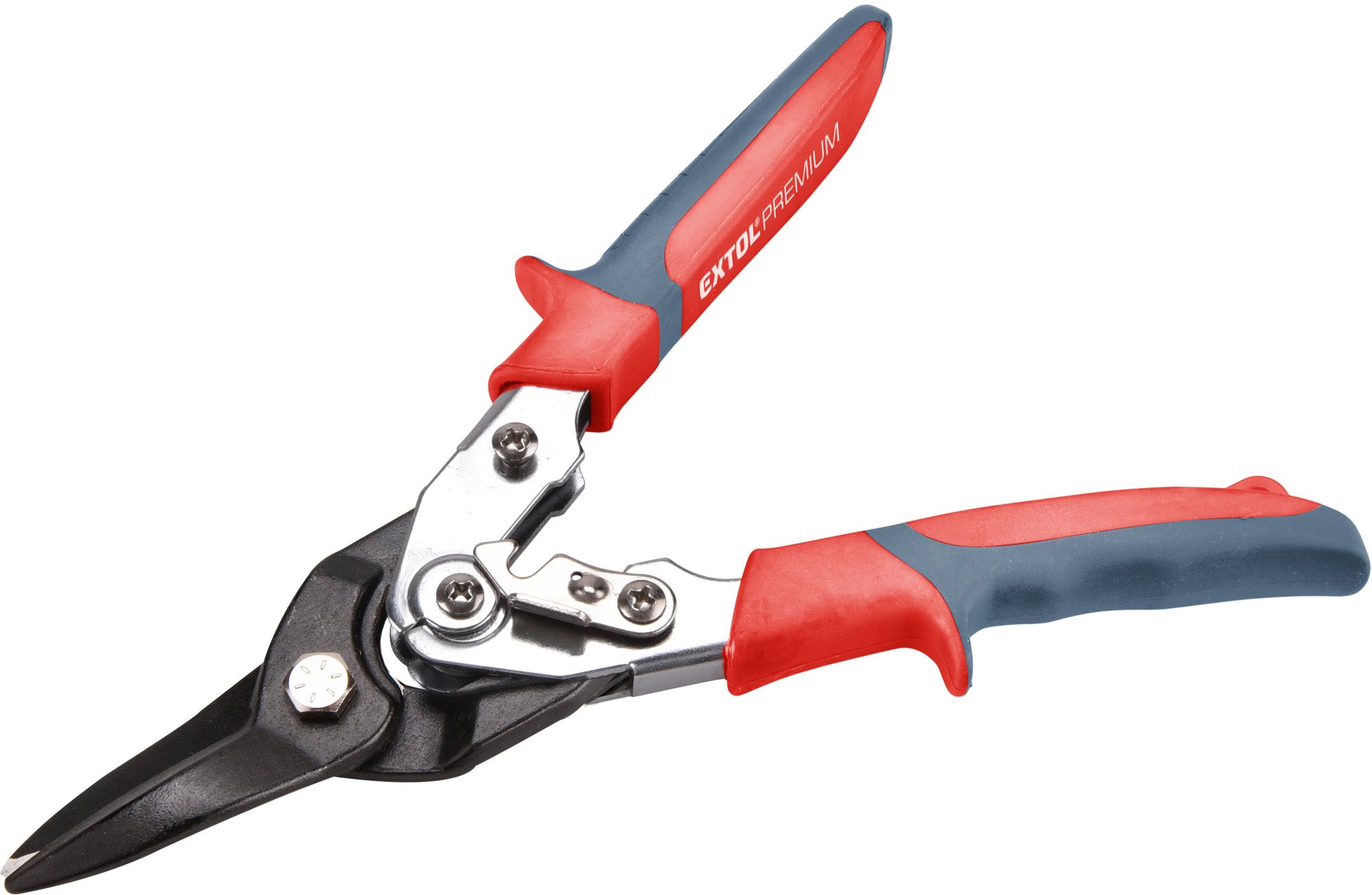 EXTOL PREMIUM nožnice na plech prevodové, 255 mm, rovné, CrMoV, 48100