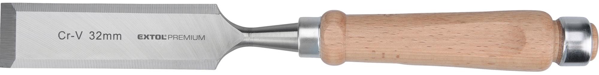Extol Premium (8812332) s kvalitnou bukovou rukoväťou, 32 mm, dĺžka 290 mm, CrV