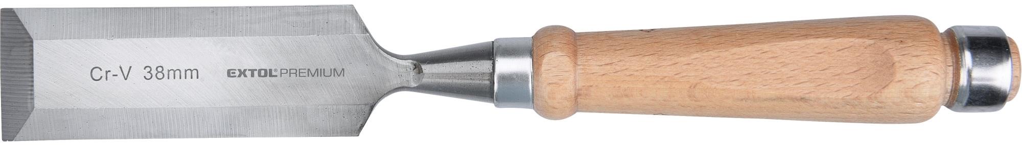 Extol Premium (8812338) s kvalitnou bukovou rukoväťou, 38 mm, dĺžka 290 mm, CrV