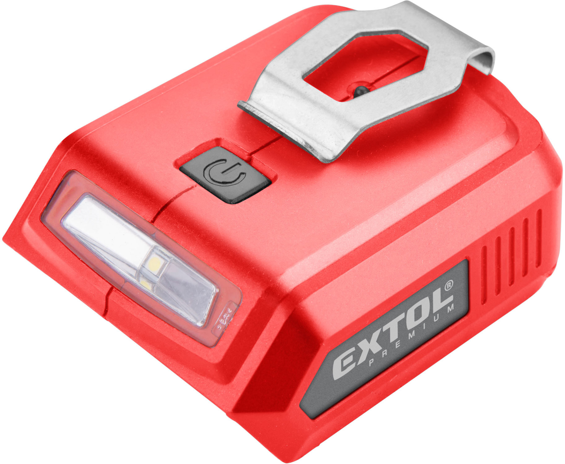 EXTOL PREMIUM Nabíjačka aku na USB zariadenie, so svetlom, SHARE20V, bez batérie, 5 V/2 A, 8891896
