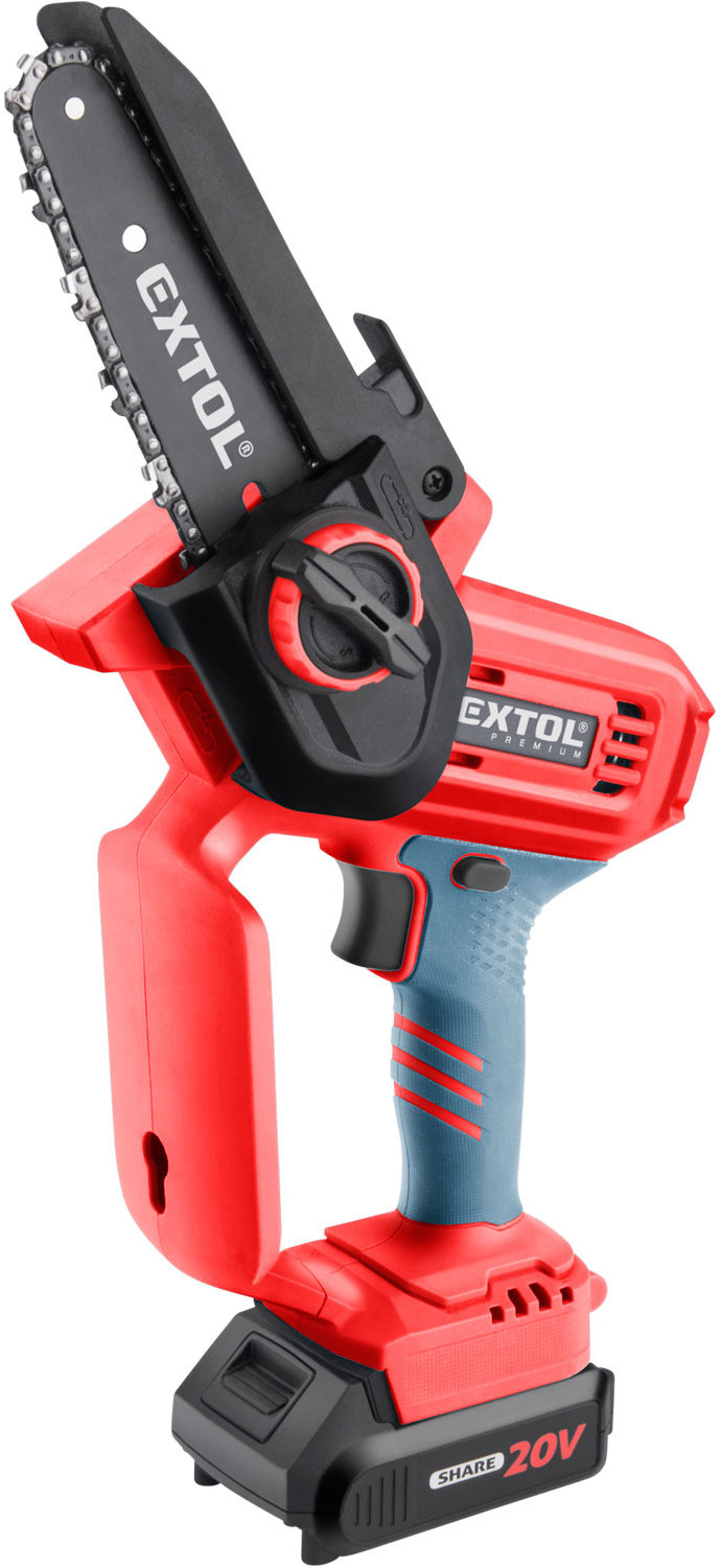 EXTOL PREMIUM Píla reťazová aku jednoručná SHARE20V, 12 cm, 20 V Li-Ion, 2 Ah, 8891922