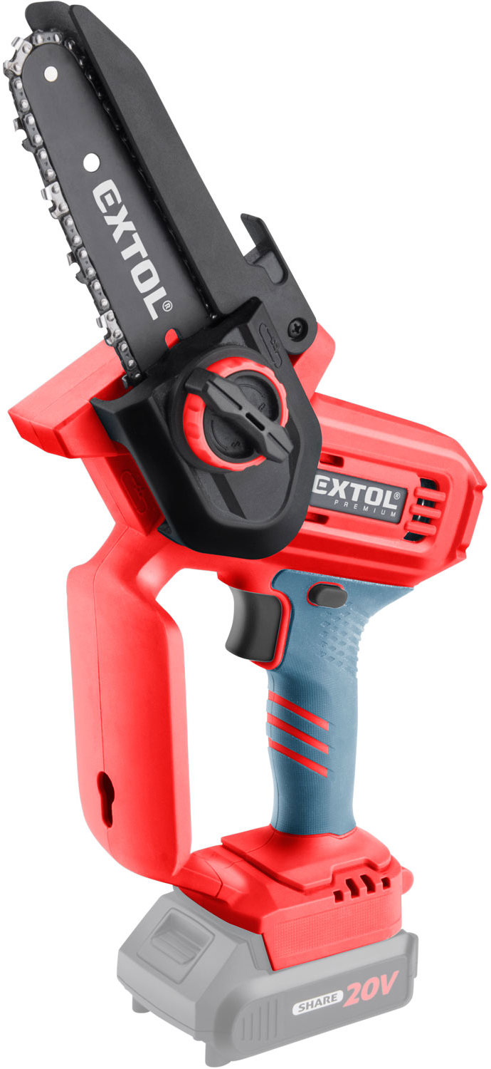 EXTOL PREMIUM Píla reťazová aku jednoručná SHARE20V, 12 cm, bez batérie a nabíjačky, 8891923