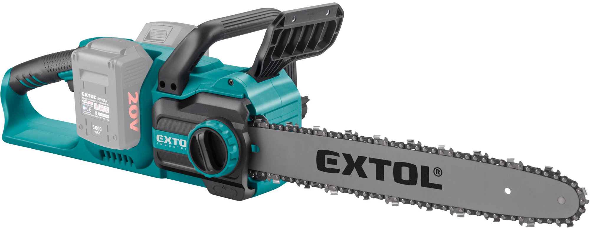 EXTOL INDUSTRIAL Píla reťazová aku SHARE20V, 40 cm, Brushless, bez batérie a nabíjačky, 8791921
