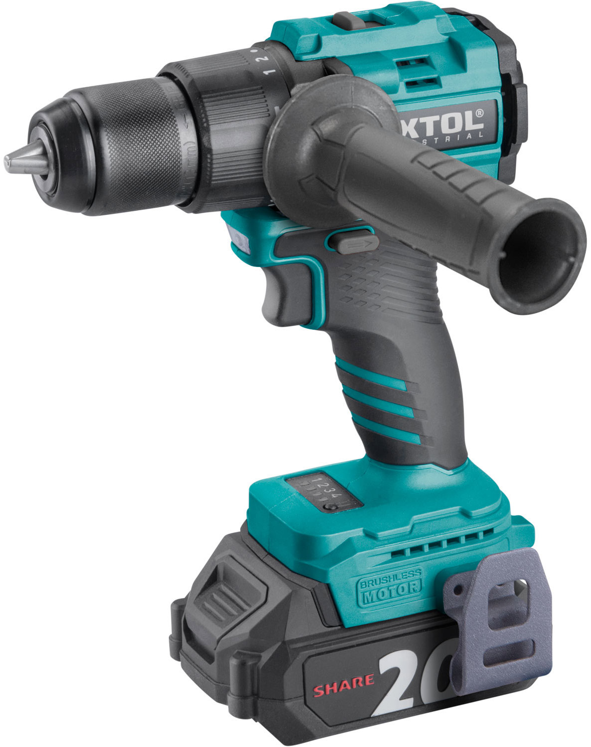 EXTOL Industrial Vŕtací skrutkovač AKU s príklepom Share20 V 8791804 (2× 2 Ah)
