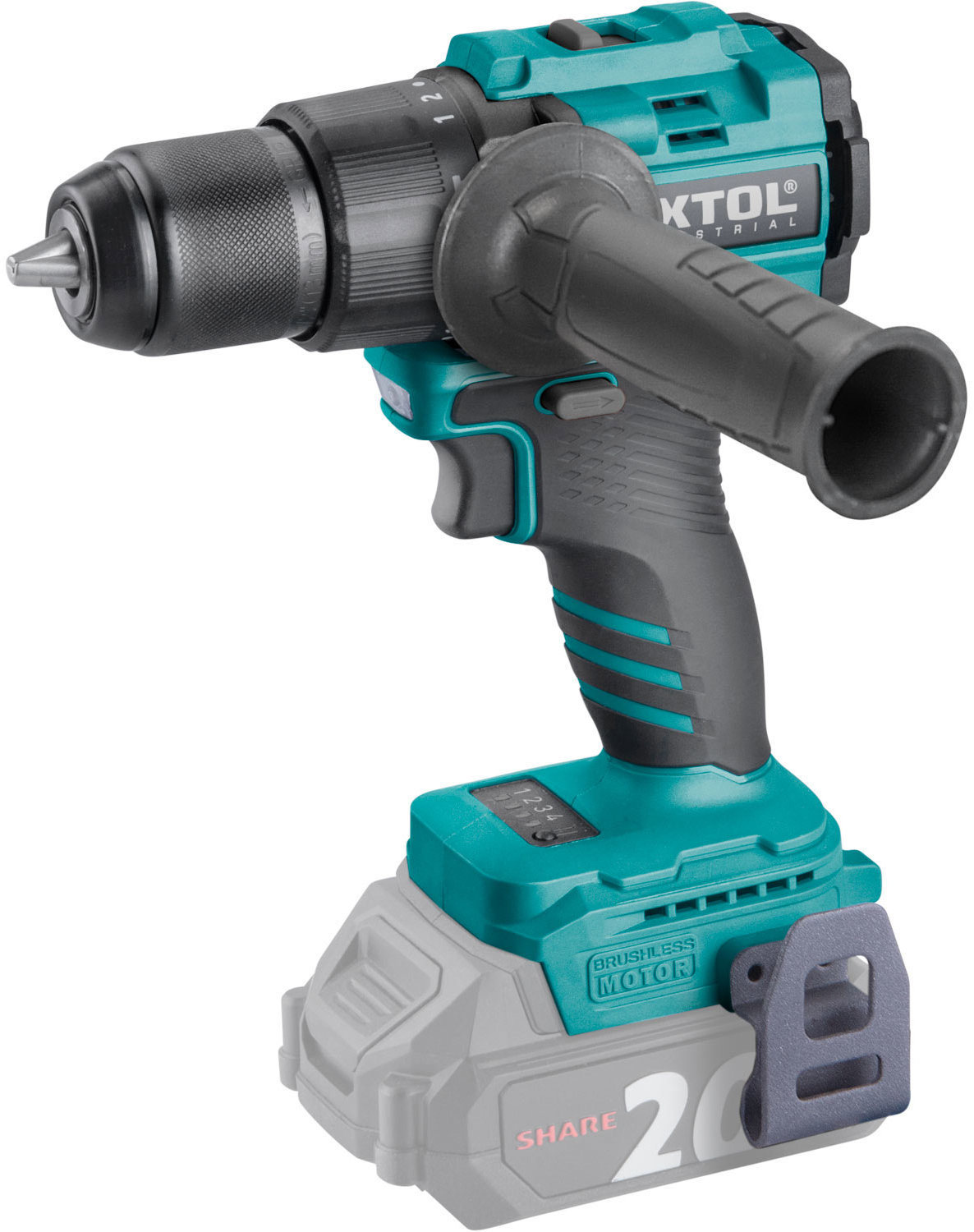 EXTOL Industrial – Vŕtací skrutkovač AKU s príklepom Share20 V 8791805 (bez AKU)