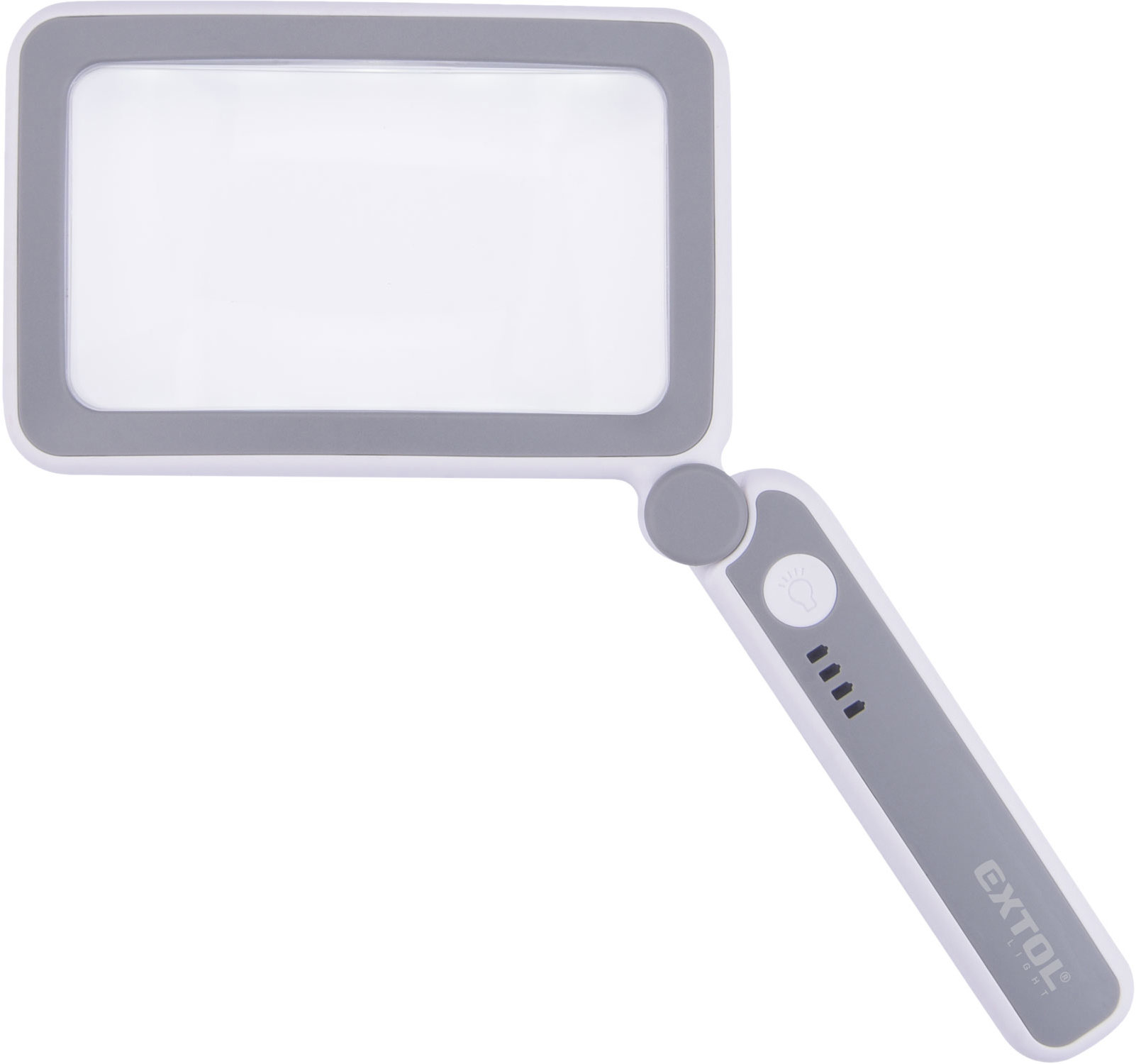 EXTOL LIGHT Lupa so svetlom skladacia, 4× zväčšenie, USB nabíjanie 43164