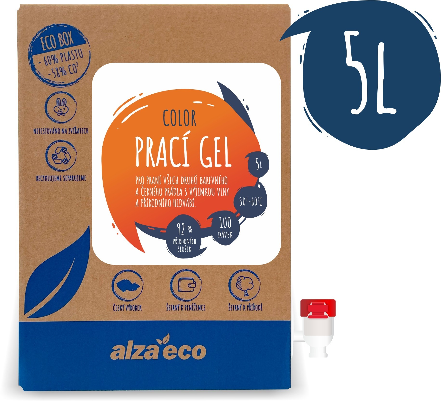 AlzaEco Prací gél Color 5 l (100 praní)
