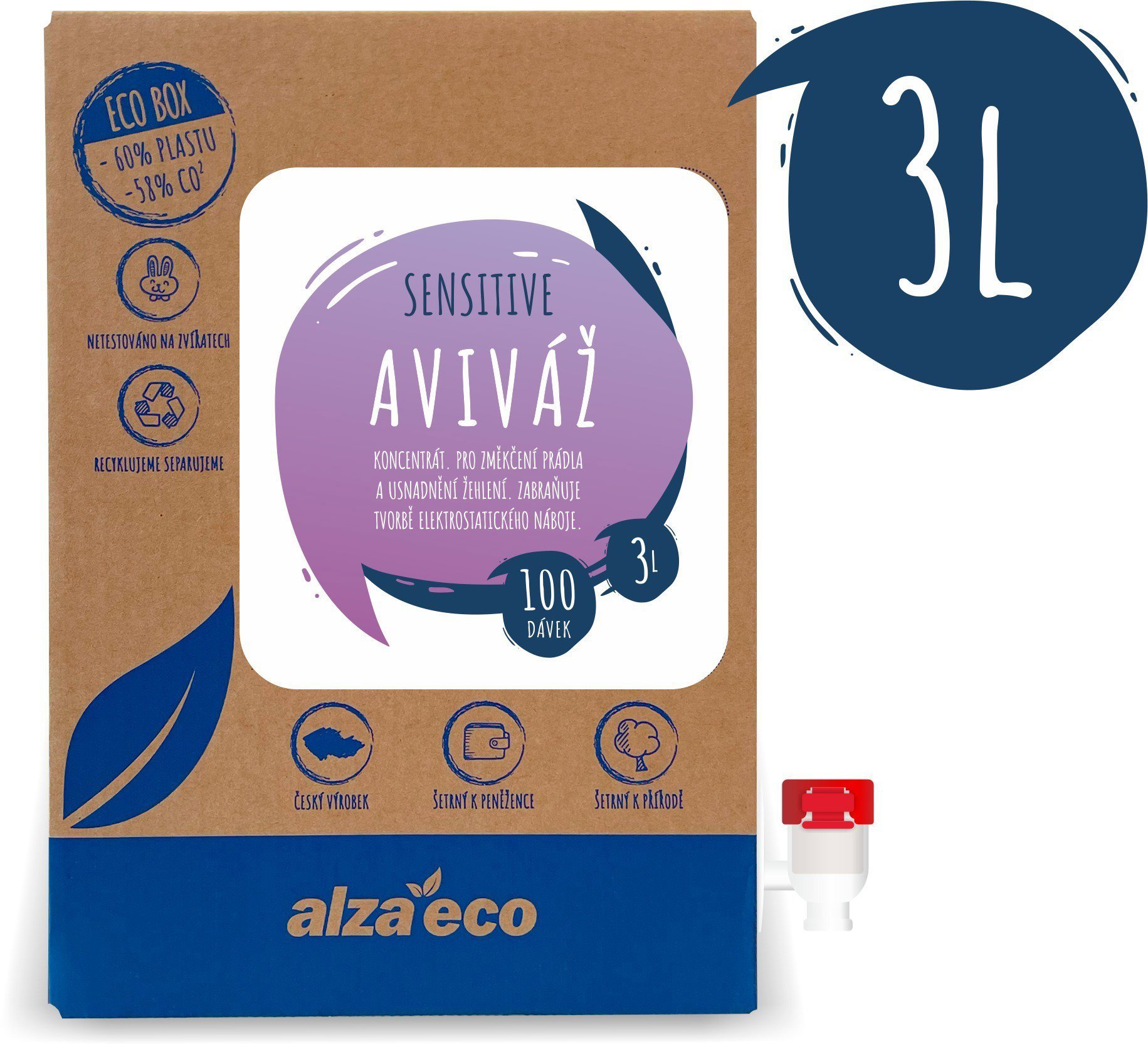 AlzaEco Aviváž Sensitive 3 l (100 praní)
