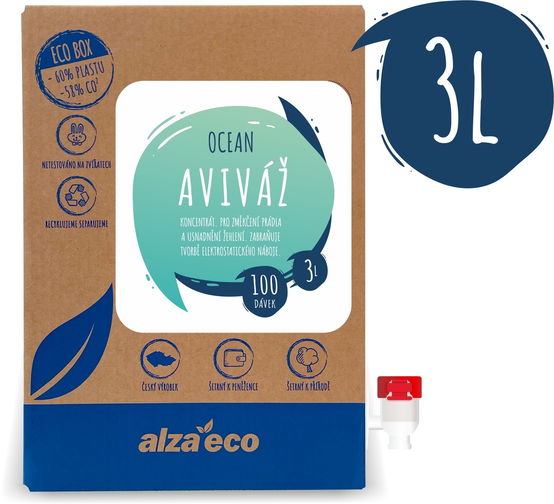 AlzaEco Aviváž Oceán 3 l (100 praní)