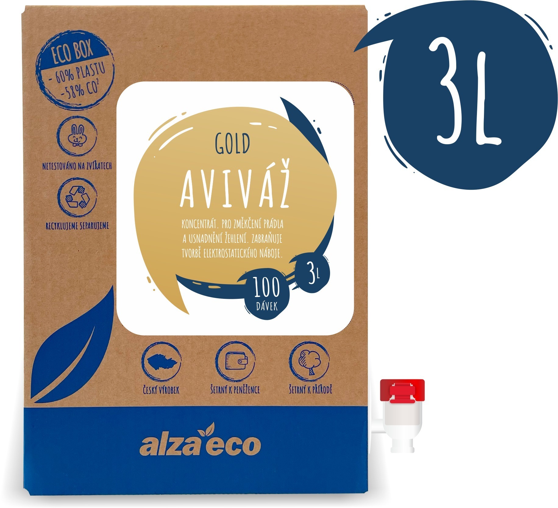 AlzaEco Aviváž Gold 3 l (100 praní)