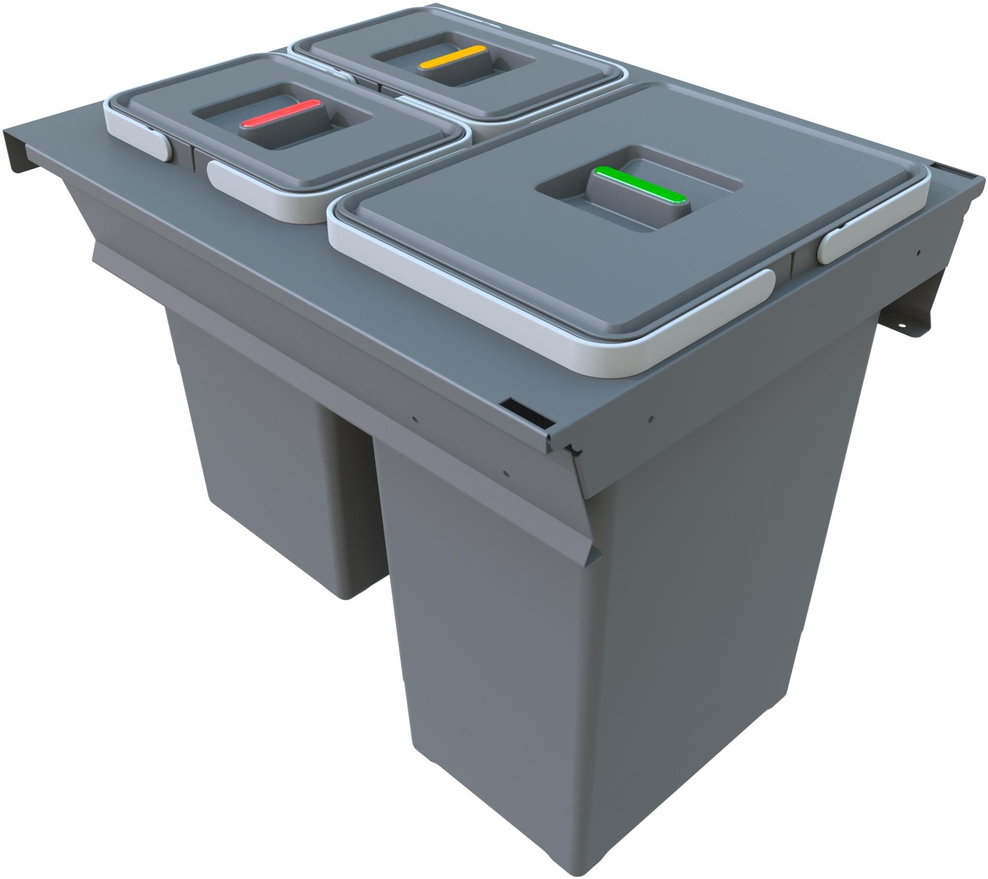 Elletipi SQUARE 2.0 vstavaný výsuvný kôš 24 + 8 + 8 l