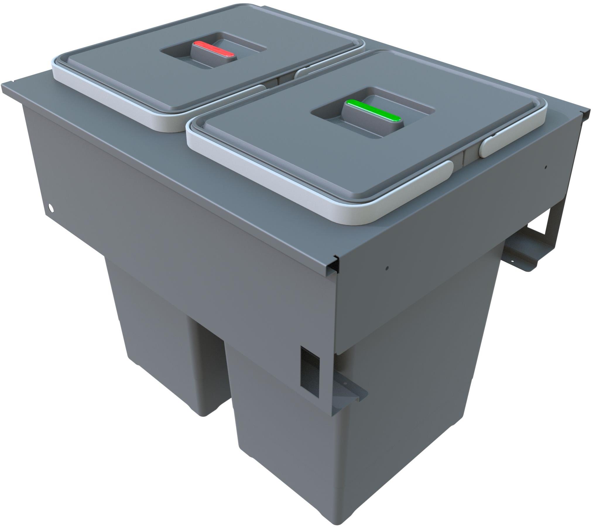 Elletipi SQUARE 2.0 výsuvný vstavaný kôš 24 + 24 l