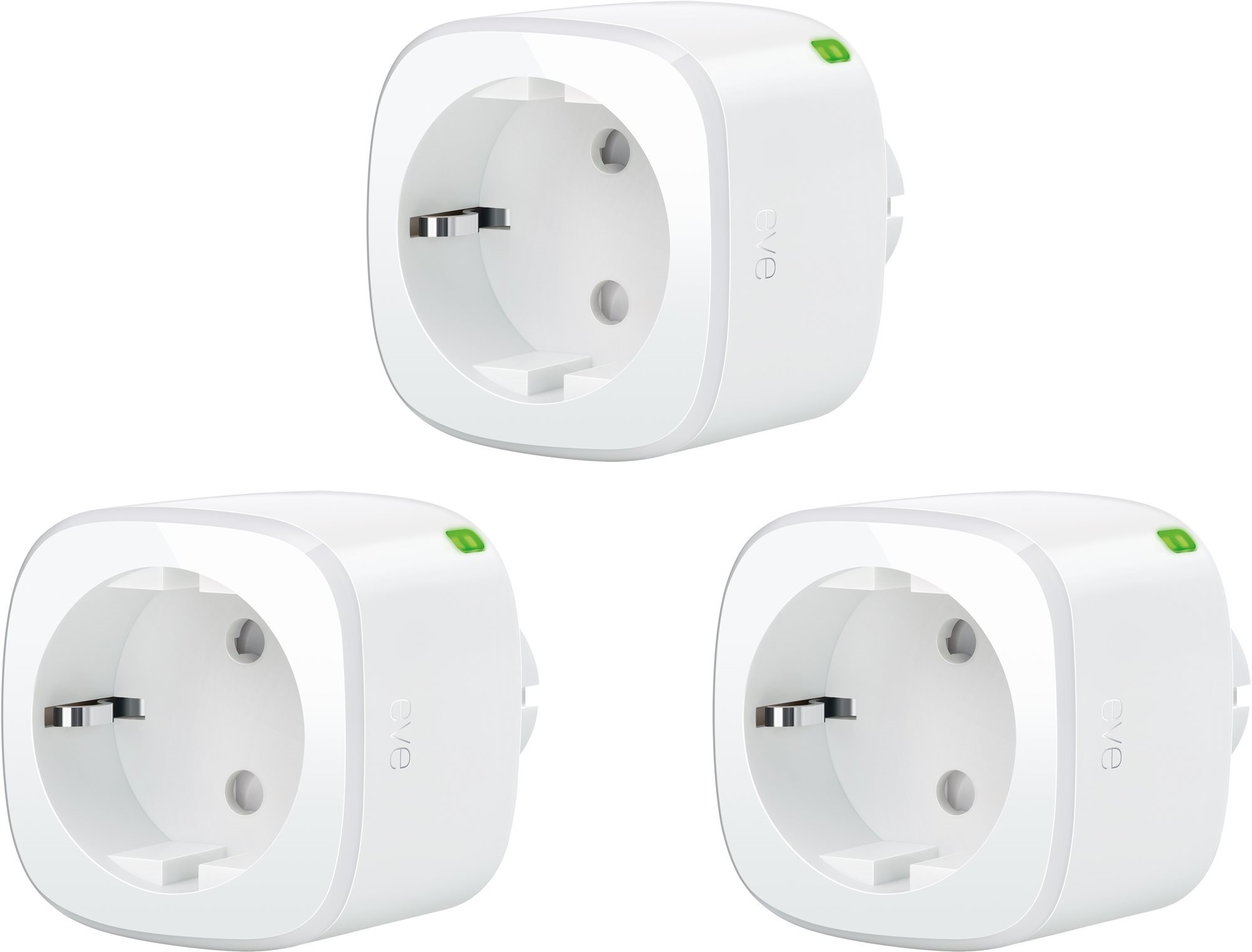 Eve Energy Smart Plug (Matter – compatible w Apple, Google & SmartThings) (3-pack)