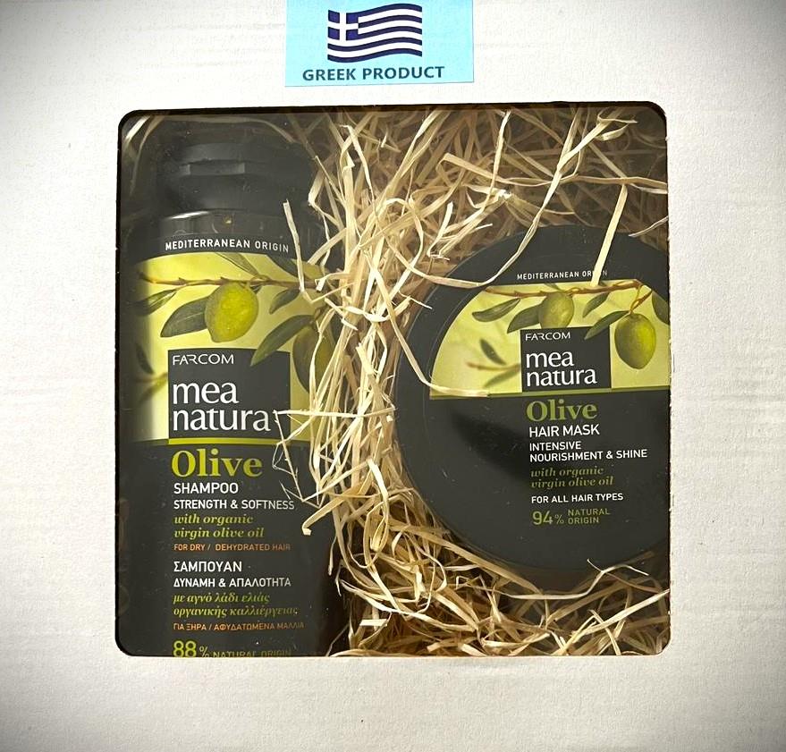 Farcom Olivový, Šampón sila a jemnosť 300 ml + Maska na vlasy 250 ml