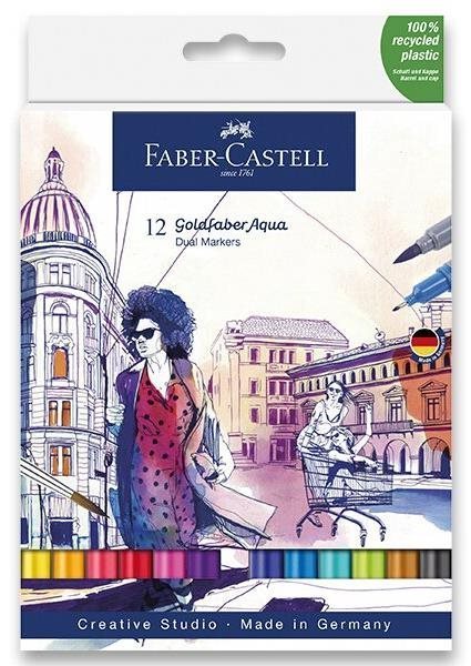 FABER-CASTELL Goldfaber Aqua, 12 farieb