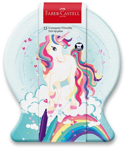 FABER-CASTELL Connector Unicorn v plechu, 33 farieb