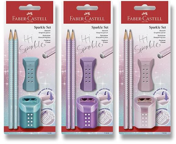 FABER-CASTELL Sparkle B, trojhranná, náhodná farba – balenie 2 ks