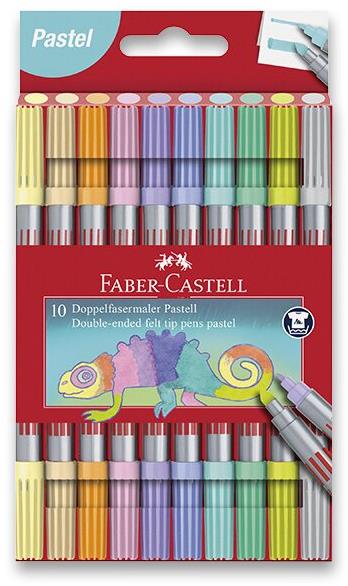 FABER-CASTELL obojstranné, 10 farieb, pastelové
