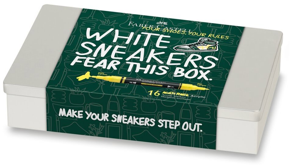 FABER-CASTELL akrylové 1 – 3 mm Kicks, 16 farieb v plechu