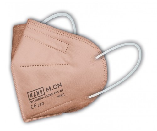 NANO M.ON Jednorazový nanovláknový respirátor FFP2 NR telový 5 ks