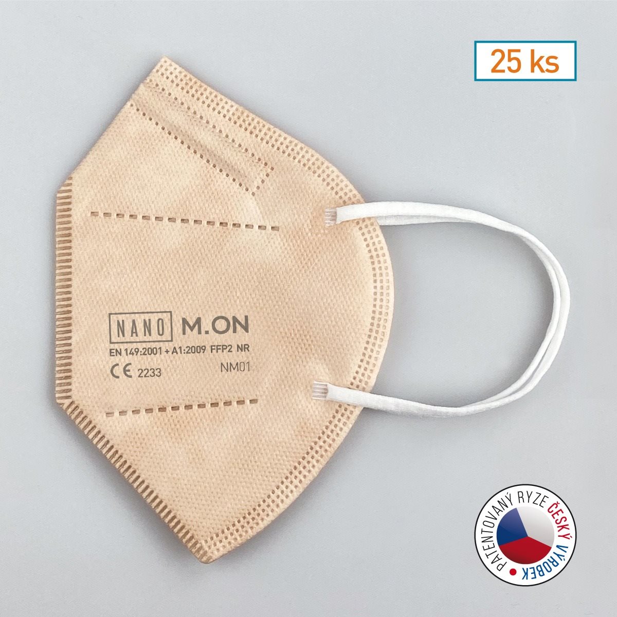 NANO M.ON Jednorazový respirátor z nanovlákien FFP2 NR telo 25ks