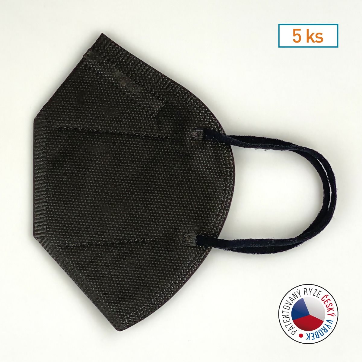 NANO M.ON Jednorazový nanovláknový respirátor FFP2 NR čierny 5 ks