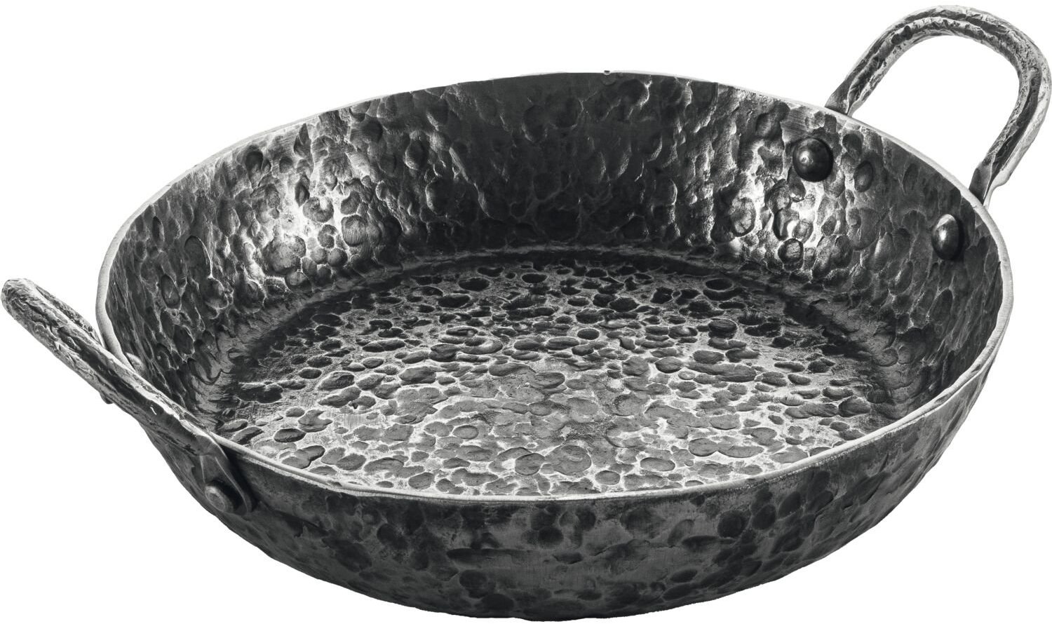 Forged Essentials Pánev se dvěma rukojeťmi, ocelová, výška 60 mm, průměr 200 mm