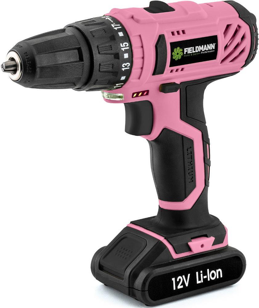 FIELDMANN Vŕtačka AKU 12 V ružová FDV 10202-A (1× 1,3 Ah)