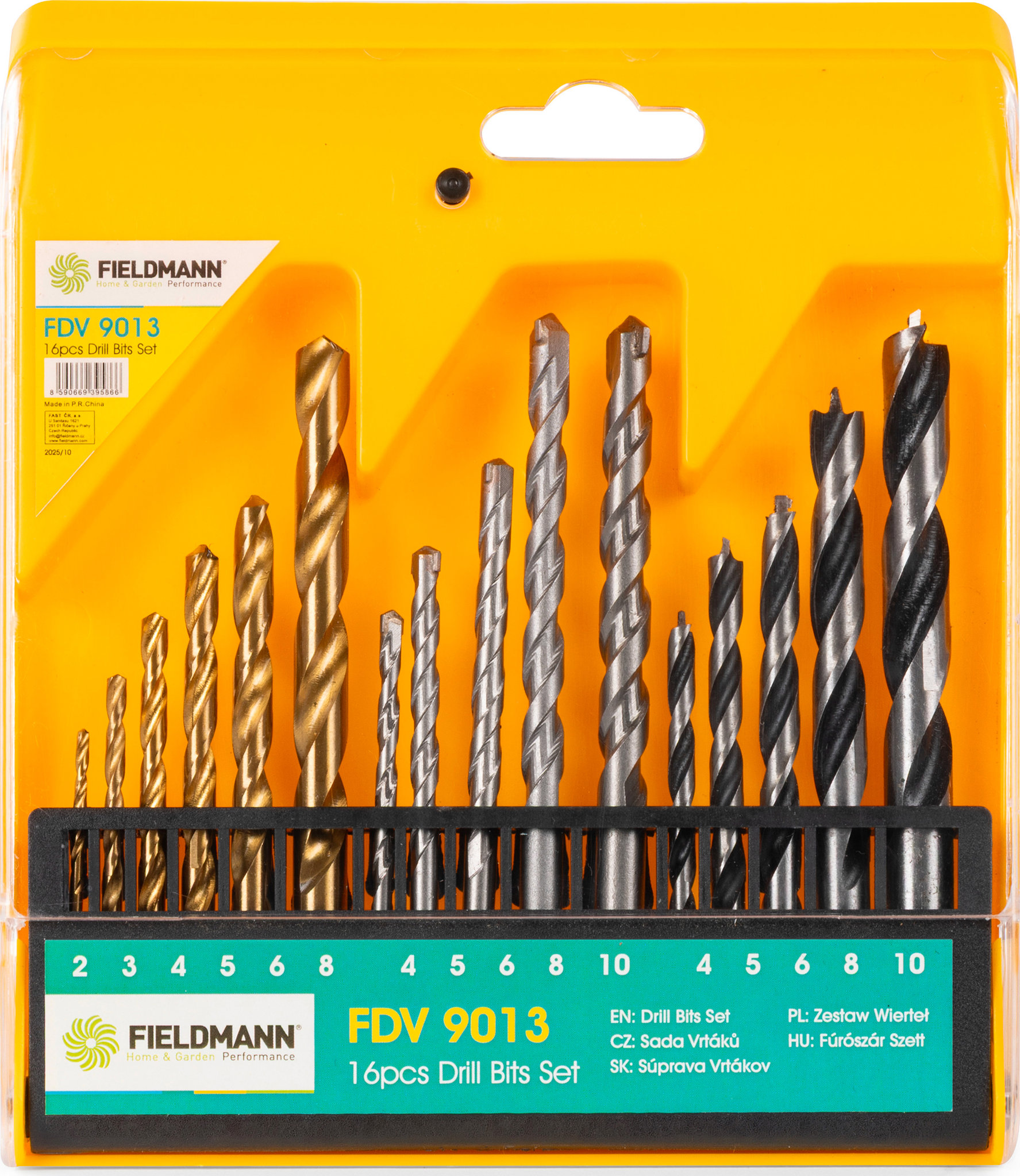 FIELDMANN Súprava vrtákov 16 ks FDV 9013
