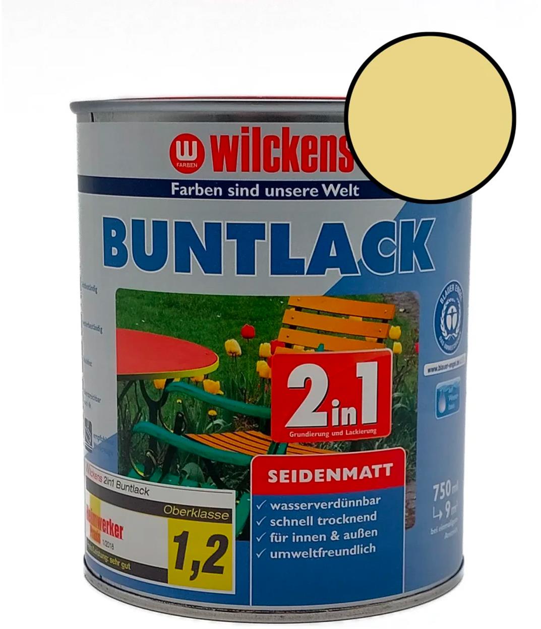 Wilckens Vodou riediteľná univerzálna akrylátová matná farba 2 v 1 žltá, WI.12411500050