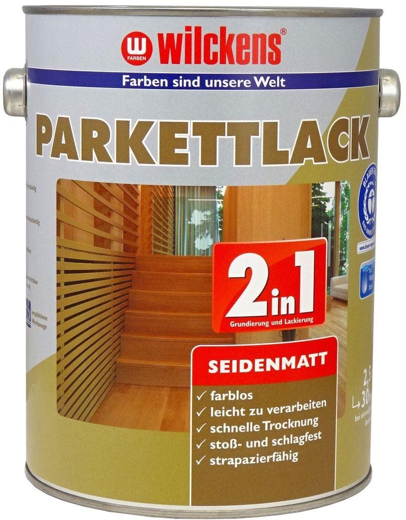 Wilckens Bezfarebný lak na na parkety, drevené podlahy a schody 2 v 1 polomat, WI.12400100050