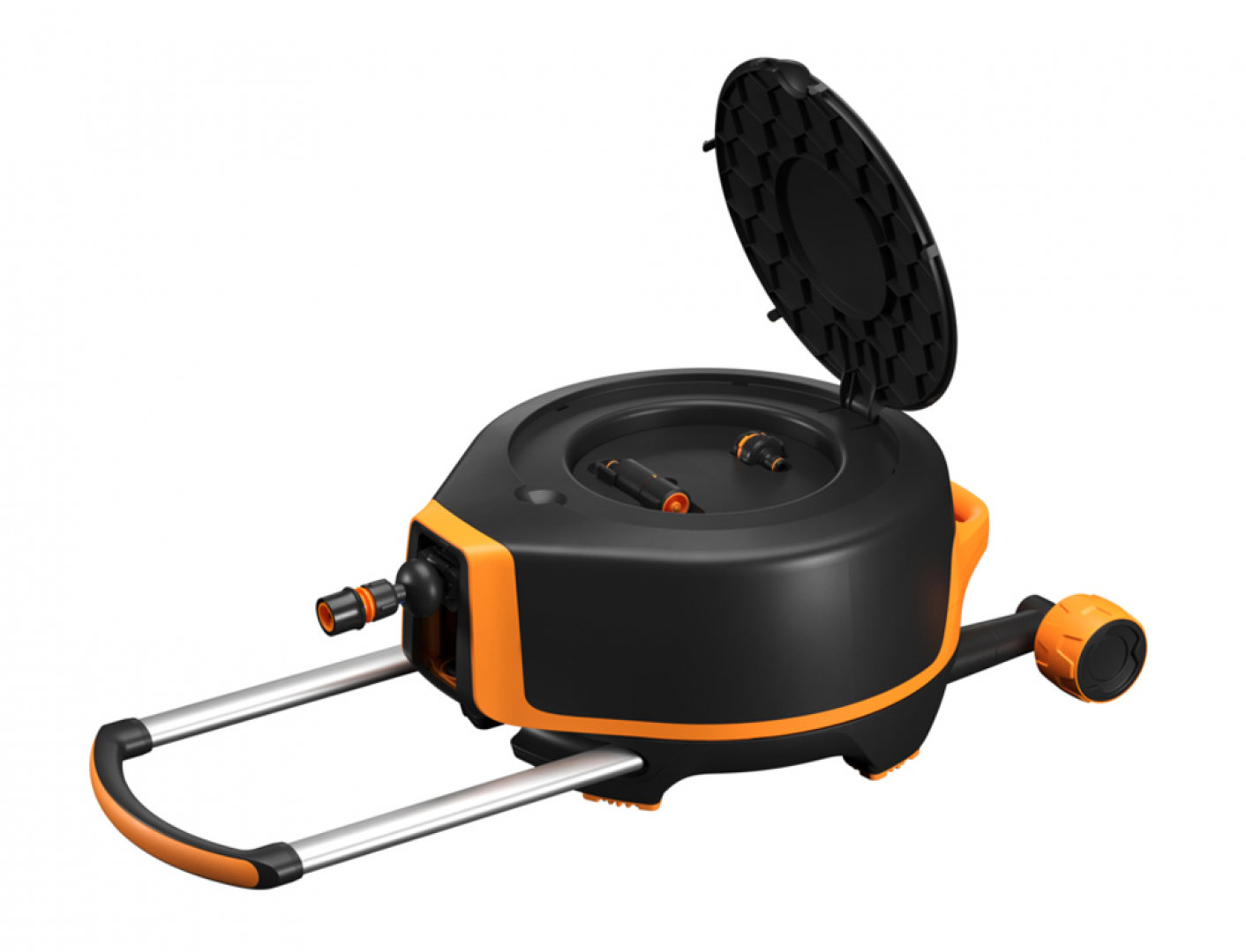 FISKARS Automatický bubon XL s kolieskami a držadlom 13 mm (1/2") 27 m 1067548