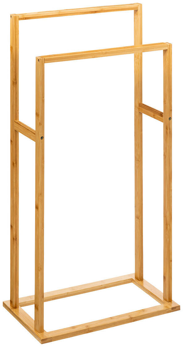 5five Simply Smart Bambusový stojan na uteráky do kúpeľne, dvojitý, 42 × 24,2 × 81,5 cm