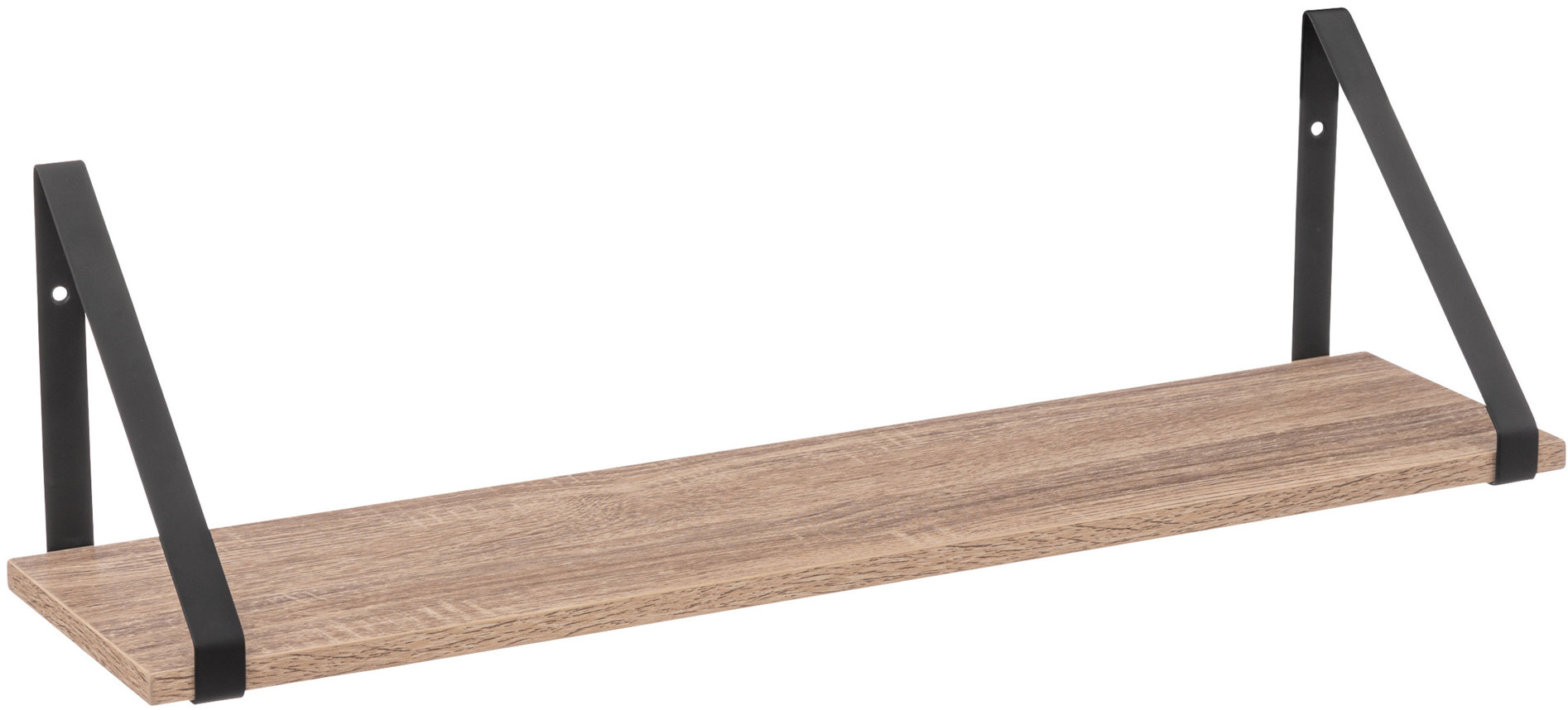 5five Simply Smart Nástenná polica ALIAJ s kovovými úchytmi, 58 × 15 × 16 cm