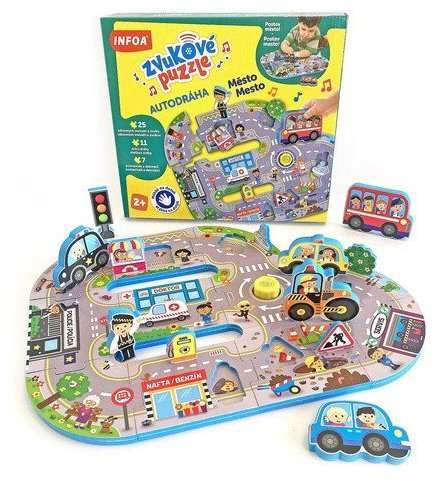 Zvukové puzzle Autodráha Město / Mesto