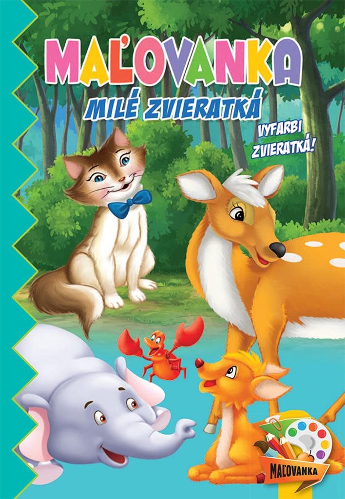 Maľovanka Milé zvieratká: Vyfarbi zvieratká!