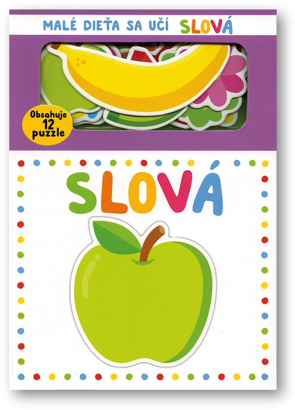 Malé dieťa sa učí slová: Obsahuje 12 puzzle