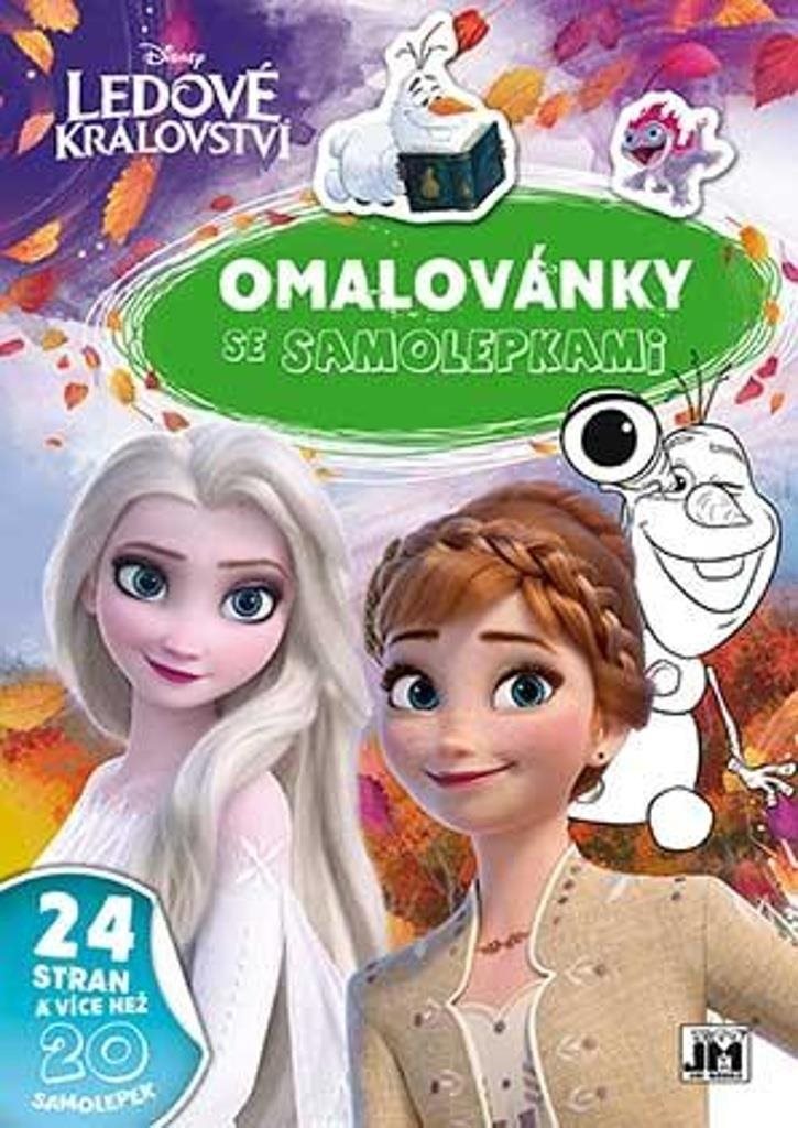 Omalovánky se samolepkami Ledové království: 24 stran a více než 20 samolepek