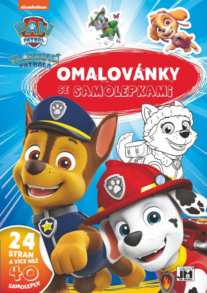 Omaľovánky so samolepkami Labková patrola