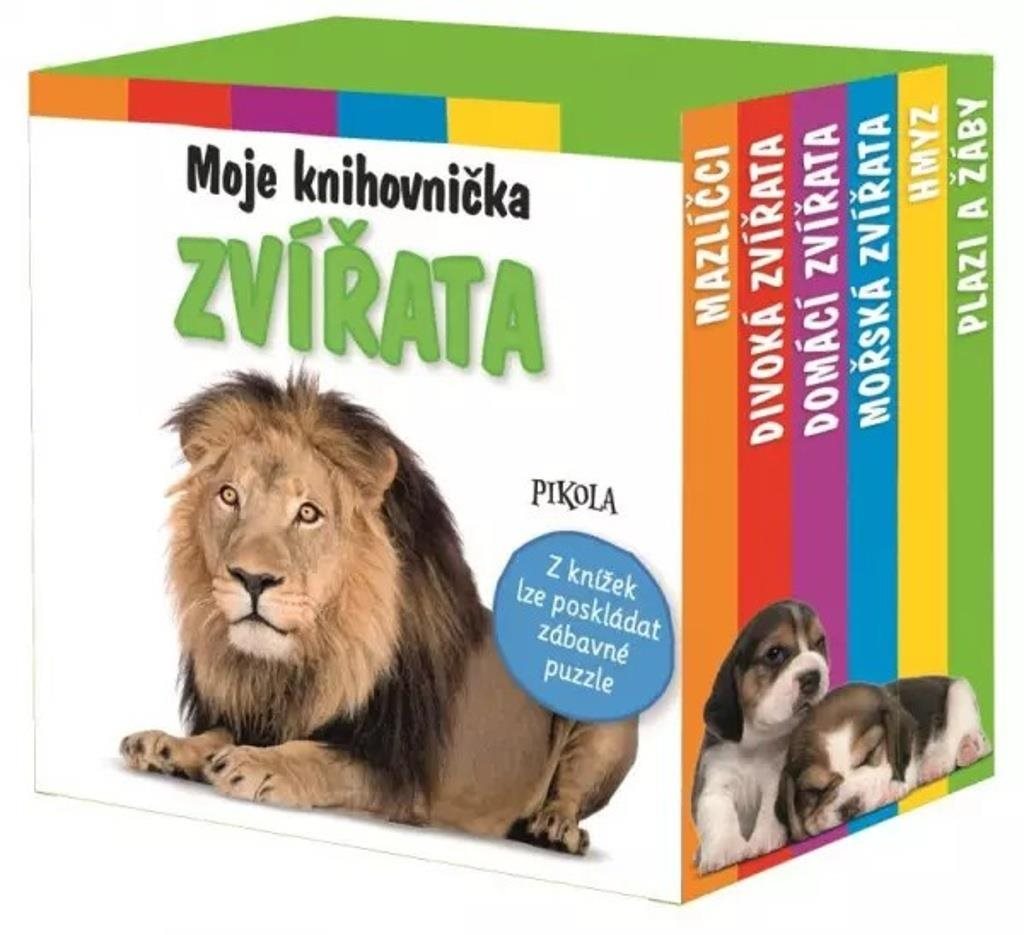 BOX Moje knihovnička Zvířata: Mazlíčci, divoká zvířata, domácí zvířata, mořská zvířata, hmyz, plazi