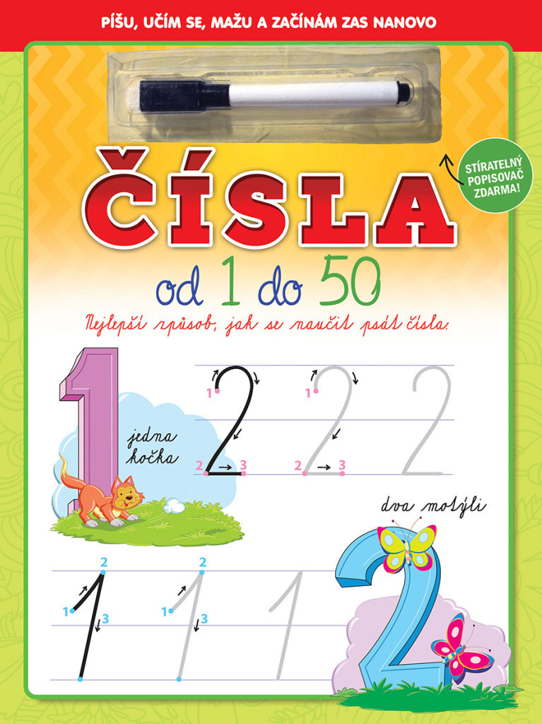 Čísla od 1 do 50: Nejlepší způsob, jak se naučit psát čísla