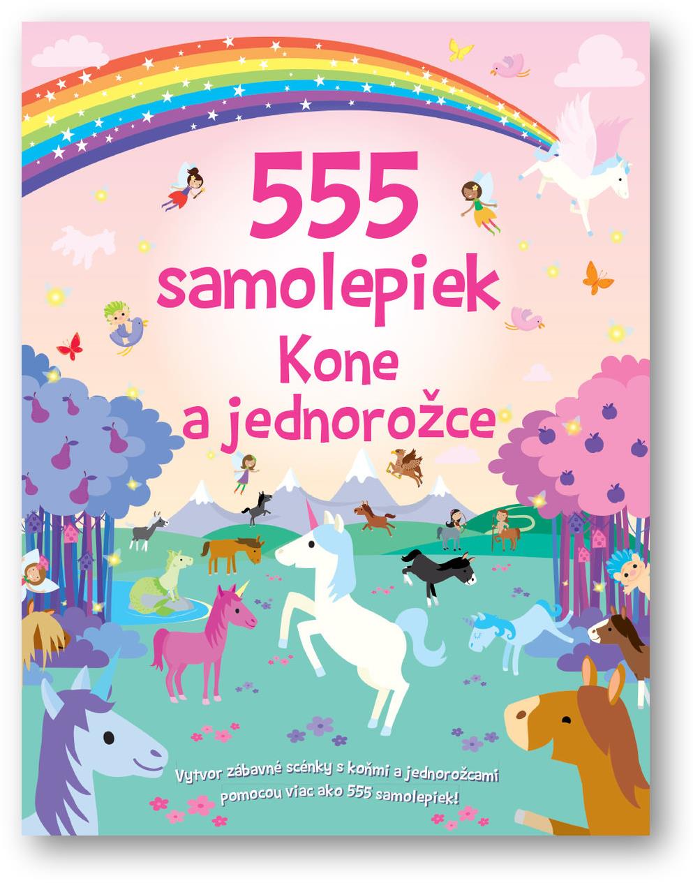 555 samolepiek Kone a jednorožce